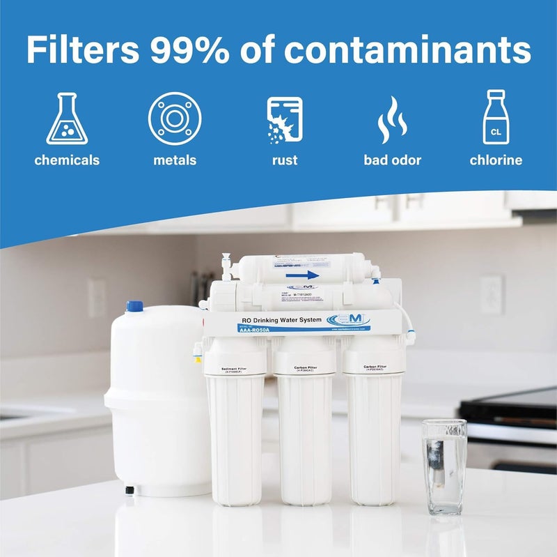 APPLIED MEMBRANES INC. APPLIED MEMBRANES Reverse Osmosis Membrane and Filter Replacement, 50 GPD Membrane with Pre and Post Filter. - Image 4